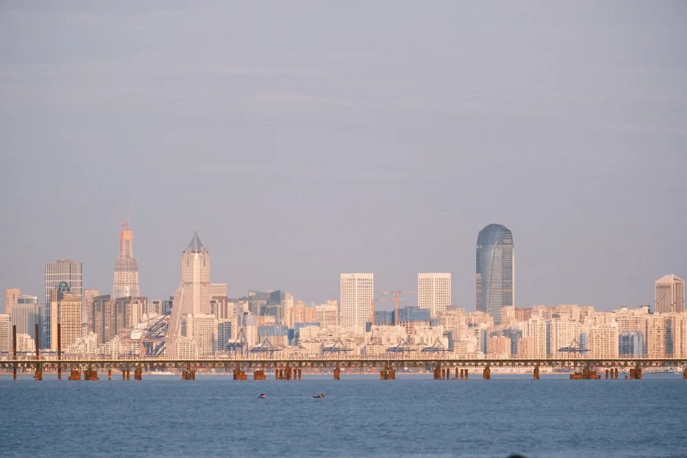 大连海滨日落