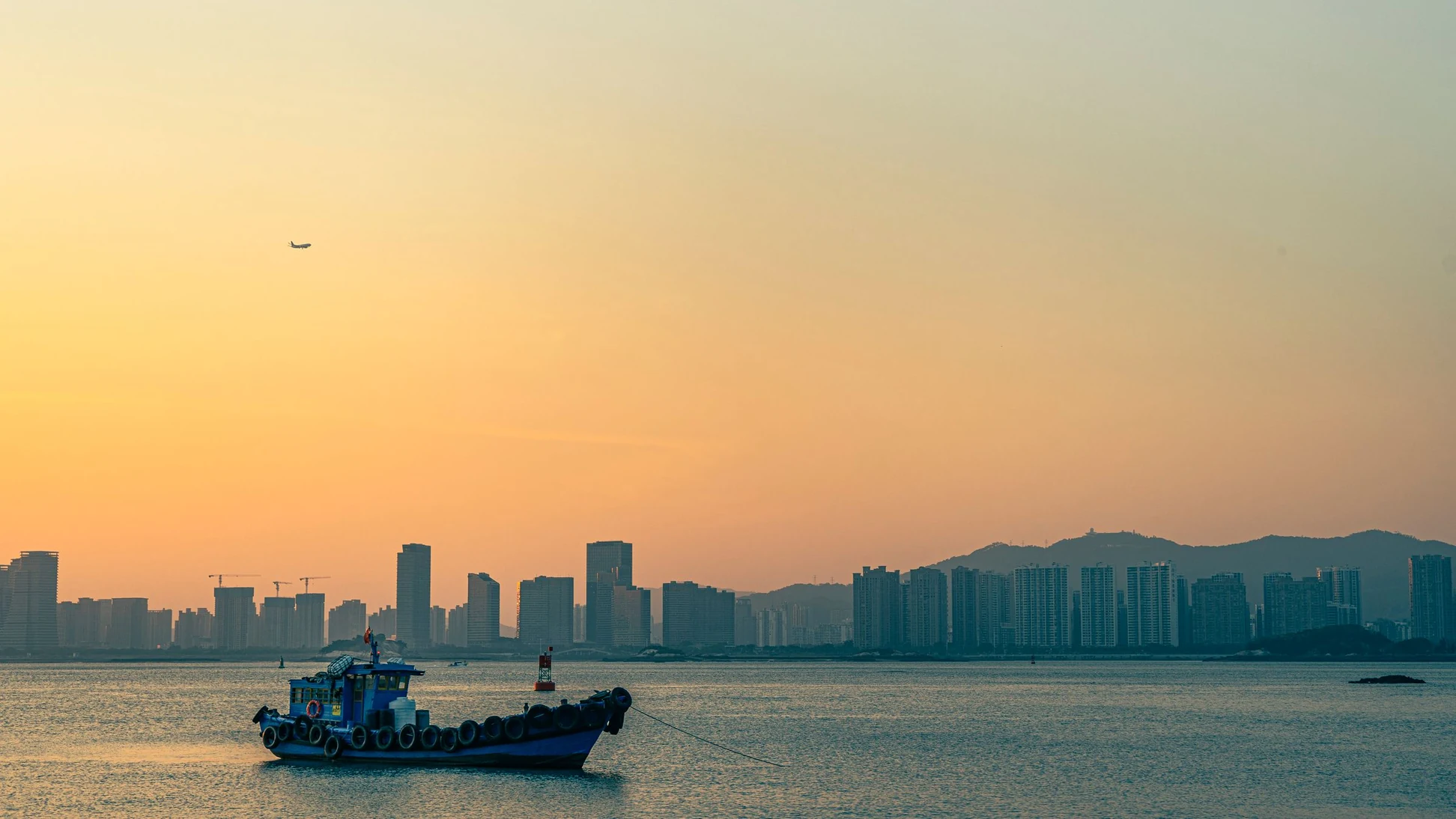 厦门湾渔船